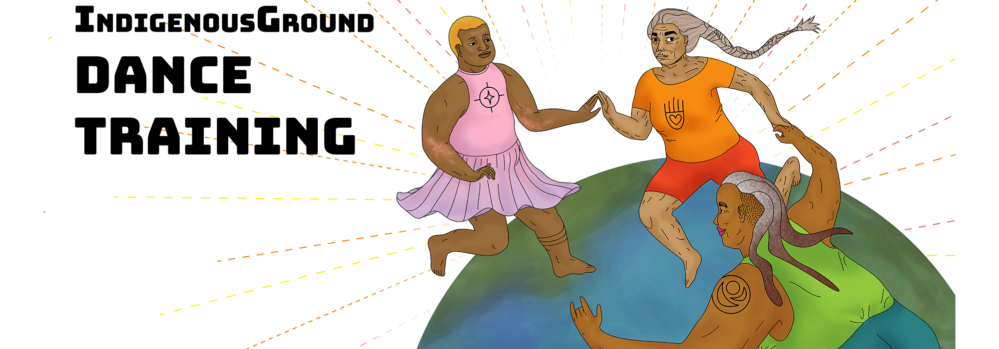 Five people standing in front of mountains